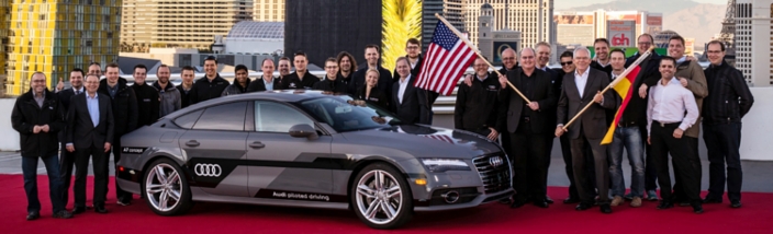 Prueba superada: el Audi A7 Sportback piloted driving concept llega a Las Vegas